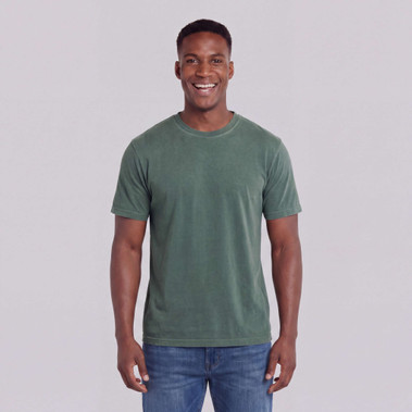 Just Sweatshirts Pine Sand Premium Cotton T-Shirt, short sleeve, green, 100% cotton, men's fashion wear.