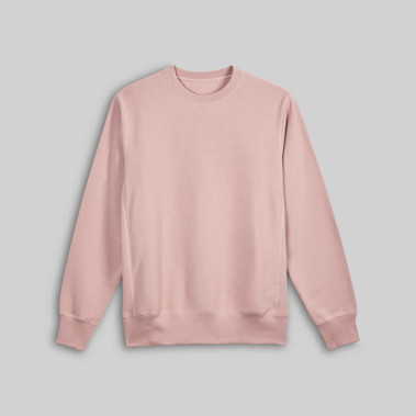 Classic Crewneck 100% Cotton Rose with Ribbed side panels