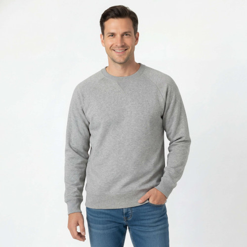 Shop Crewneck Gray Mix | 95% Cotton | Just Sweatshirts