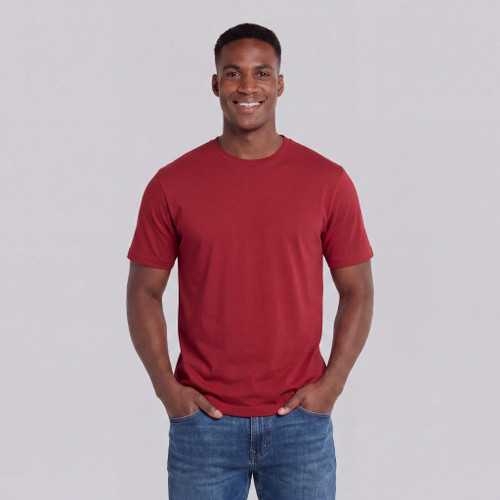 Just Sweatshirts Ruby red T-Shirt, short sleeve, 100% cotton, No , for men in a casual setting.