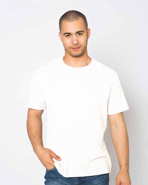 V-neck t-shirt in 100% cotton - White