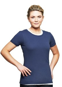 Just Sweatshirts T-Shirt Ladies Short Sleeve 100% Cotton Blue Jeans, blue, women's, short sleeve, cotton t-shirt.