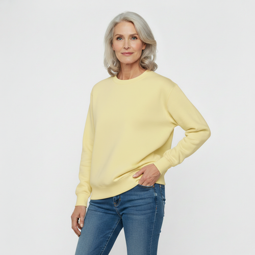 Ultra Soft Ladies Crewneck Daffodil 100% Cotton