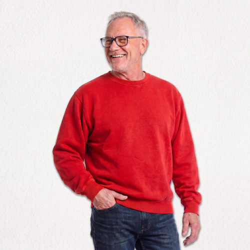 Crewneck Ruby Red 100% Cotton
