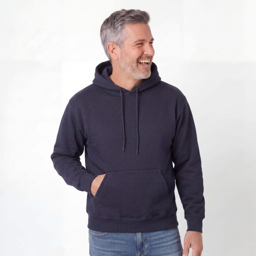 Dark Navy Blue Hoodie Pullover | 100% Heavyweight Cotton