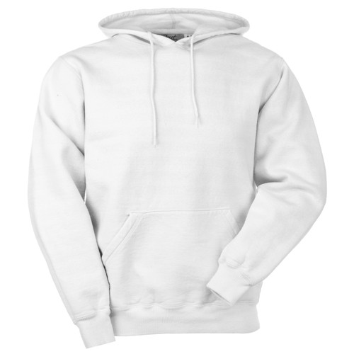 Hooded Pullover White 100% Cotton