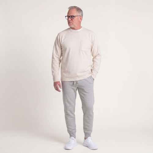 Just Sweatshirts Luxury Jogger Sweatpants, gray mix, unisex, 95% cotton, casual wear for everyday comfort and style.