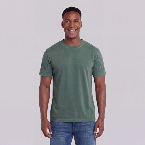Just Sweatshirts Pine Sand Premium Cotton T-Shirt, short sleeve, green, 100% cotton, men's fashion wear.