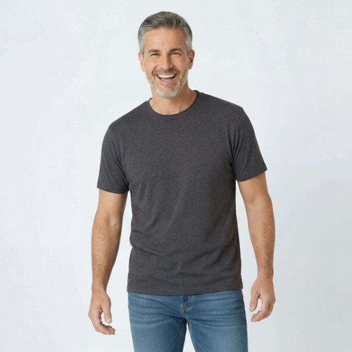 Just Sweatshirts Charcoal grey T-Shirt Short Sleeve 100% Cotton, Premium Cotton Clothing, men's charcoal tee.