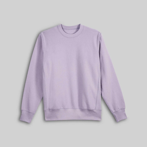 Classic Crewneck 100% Cotton Lavender with Ribbed side panels