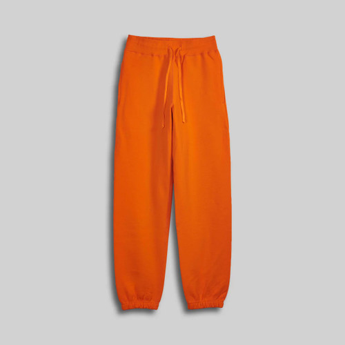 Just Sweatshirts Orange Classic Sweatpants, soft 100% cotton, vibrant orange color, comfortable fit for everyday wear.