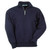 Just Sweatshirts Zip Neck Dark Navy 100% Cotton sweatshirt, dark navy blue in color, with zipper and cuffs.