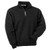 Just Sweatshirts Zip Neck Black quarter-zip pullover sweatshirt with long sleeves and ribbed cuffs.