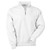 Just Sweatshirts white Zip Neck 100% Cotton sweatshirt, long sleeves, plain design.