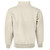 Just Sweatshirts Zip Neck Egg Shell 100% Cotton sweatshirt, light beige color, long sleeves, and turtleneck design.