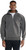 Just Sweatshirts Zip Neck Charcoal 100% Cotton sweatshirt on a man, showcasing a charcoal grey, long-sleeved design.