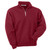Ruby red zip neck sweatshirt, Just Sweatshirts, 100% cotton, burgundy color, long sleeve.