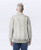 Just Sweatshirts Grey premium zippered sweatshirt, Zip Neck Grey Mix 95% Cotton, on a male model.