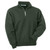 Just Sweatshirts Zip Neck Park Green 100% Cotton sweatshirt, dark green, quarter-zip detail, heavyweight fabric, smooth finish.