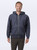 Just Sweatshirts Navy blue premium hoodie, full front zipper, 100% cotton, hooded sweatshirt for men in large size.
