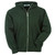 Hooded Full Front Zipper Park Green 100% Cotton