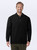 Just Sweatshirts 3 Button Polo Black 100% cotton men's polo shirt.
