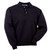 Just Sweatshirts 3 Button Polo Black Heavyweight 100% cotton men's long sleeve polo shirt.
