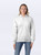 Just Sweatshirts White 3 Button Polo sweatshirts for women, 100% cotton, classic style polo shirt.