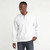 Just Sweatshirts 3 Button White Polo, white 100% cotton polo shirt with three buttons, classic modern style.