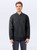 Just Sweatshirts 3 Button Polo Charcoal 100% Cotton, black polo shirt with three buttons on front, men's wear.