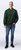 Just Sweatshirts Park Green 3 Button Polo, 100% cotton, men's heavyweight casual wear in large size.