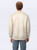 Just Sweatshirts 3 Button Polo Natural 100% cotton, beige, long sleeve, casual shirt for men, cotton fabric.
