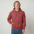 Just Sweatshirts Cranberry red hoody, 100% cotton, heavyweight 18oz pullover hoodie for men in athletic cut style.