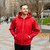 Hooded Full Front Zipper Ruby Red 100% Cotton