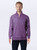 Just Sweatshirts Zip Neck Plum Sand 100% Cotton No  Sweatshirt, purple, long sleeve, adult size.