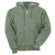 Hooded Full Front Zipper Olive Sand 100% Cotton