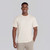 Just Sweatshirts Luxury Cotton T-Shirt, Men's Natural Short Sleeve 100% Cotton, Cream Color.