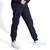 Just Sweatshirts Privé Dark Navy 100% Cotton Sweatpants, Quiet Luxury style, looped back, comfortable fit.