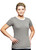 Just Sweatshirts T-Shirt Ladies Short Sleeve 100% Cotton Grey Mix, women's grey short sleeve cotton t-shirt.