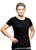 Just Sweatshirts T-Shirt Ladies Short Sleeve 100% Cotton Black, women's short sleeve black cotton t-shirt.