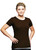 Just Sweatshirts T-Shirt Ladies Short Sleeve 100% Cotton Dark Chocolate, women's dark brown short sleeve cotton top.