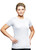 Just Sweatshirts T-Shirt Ladies Short Sleeve 100% Cotton White, woman wearing a white short sleeve cotton t-shirt.