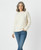 Just Sweatshirts PRIVÉ by Just Sweatshirts beige Privé Crewneck Natural with Side Rib 100% cotton sweater.