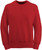 Just Sweatshirts Privé Crewneck Ruby Red with Side Rib in slim fit, 100% cotton, red colored sweater.