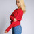 Privé Crewneck Ruby Red with Side Rib 100% Cotton