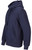 Just Sweatshirts Privé Navy Hoodie with Side Rib, 100% Cotton Sweatshirts, made from premium cotton fleece.