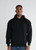 Just Sweatshirts Privé Black Hoodie with Side Rib, 100% Premium French Terry cotton, modern Euro fitting style.