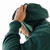 Just Sweatshirts Privé Vintage Park Green Hoodie, 100% Cotton, side rib, modern Euro fit, in dark green color.