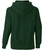 Just Sweatshirts Privé Collection Park Green hoodie, 100% cotton, side rib, displayed in a dark green color.