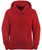 PRIVÉ Hoodie Red with Side Rib 100% Cotton